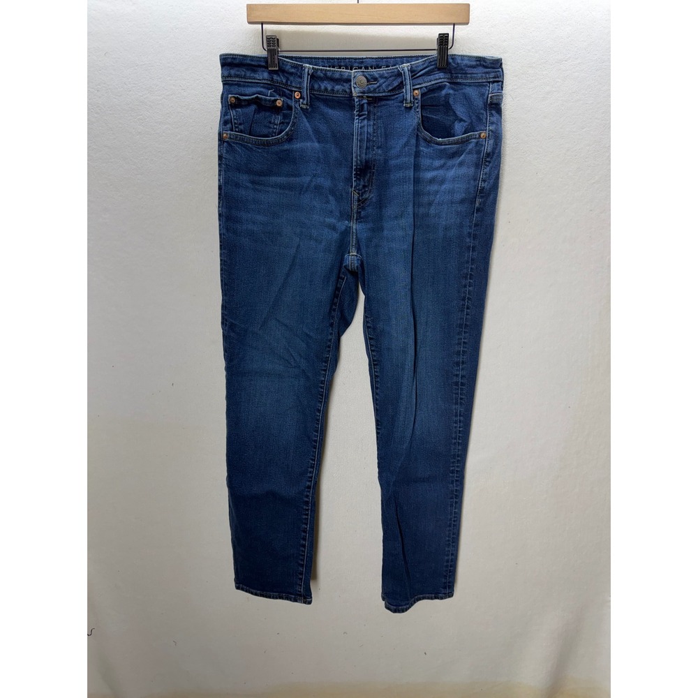 American Eagle Athletic Straight Men 36x32 Blue Airflex+ Jeans 3574